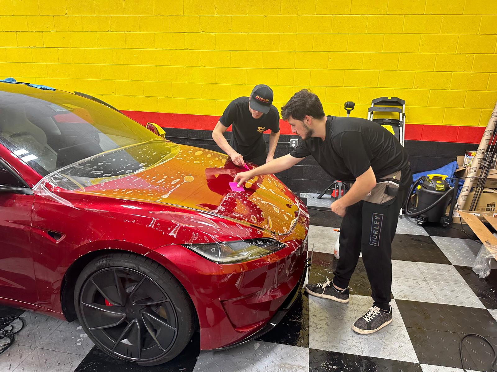 Black Optix Tint Charlotte NC professional PPF installation bay